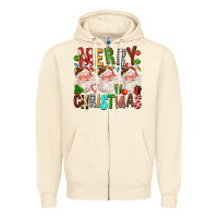 Sandshell Merry christmas santa Zipper Hoodie - FaDigitalArtStudio