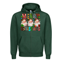 Sports Green Merry christmas santa Zipper Hoodie - FaDigitalArtStudio