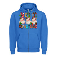 True Royal Merry christmas santa Zipper Hoodie - FaDigitalArtStudio