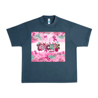 Midnight Navy Breast Cancer Teacher Urban Heavy Tee - NancyCooperArtShop