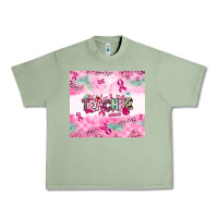 Oil Green Breast Cancer Teacher Urban Heavy Tee - NancyCooperArtShop