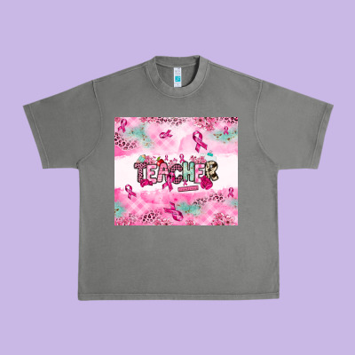 Breast Cancer Teacher Urban Heavy Tee Designed By Nancycooperartshop