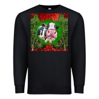 Black christmas holstein Premium Sweatshirt - LillyAllenDesigns