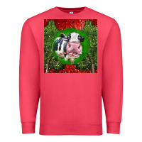 Cardinal christmas holstein Premium Sweatshirt - LillyAllenDesigns