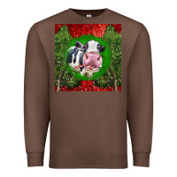 Chestnut christmas holstein Premium Sweatshirt - LillyAllenDesigns