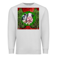Dove Grey christmas holstein Premium Sweatshirt - LillyAllenDesigns