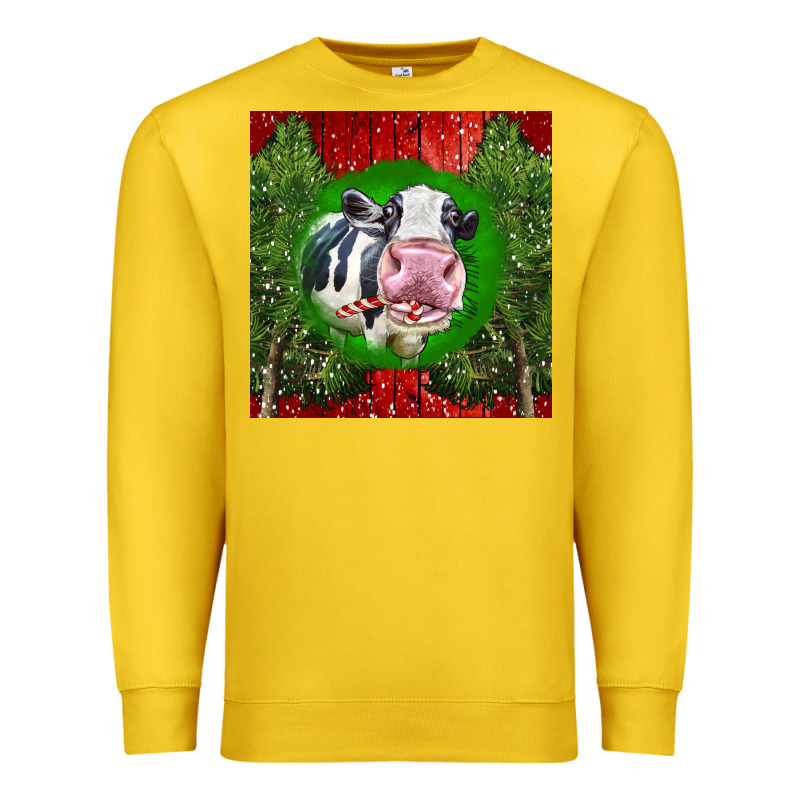 Christmas Holstein Premium Sweatshirt by LillyAllenDesigns | Teevron