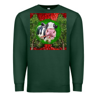 Sports Green christmas holstein Premium Sweatshirt - LillyAllenDesigns