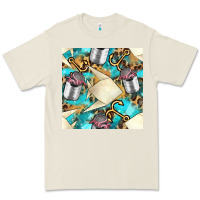 Bone Paper Fish And Canned With Anchor Seamless Pattern Pbs Premium Tee - BundleAndBundleShop