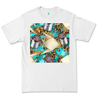 White Paper Fish And Canned With Anchor Seamless Pattern Pbs Premium Tee - BundleAndBundleShop