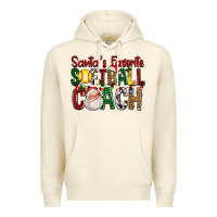 Sandshell Santa's Favorite Softball Coach For Christmas Premium Hoodie - FaDigitalArtStudio