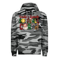 Slate Camo Santa's Favorite Softball Coach For Christmas Premium Hoodie - FaDigitalArtStudio