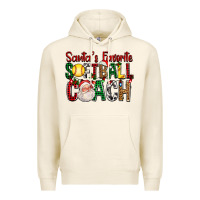 Tofu Santa's Favorite Softball Coach For Christmas Premium Hoodie - FaDigitalArtStudio