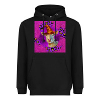 Black Halloween Saanen Goat Heavyweight Hoodie - LillyAllenDesigns