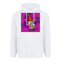White Halloween Saanen Goat Heavyweight Hoodie - LillyAllenDesigns