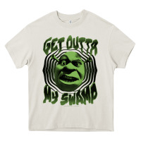 Cream Shrek Get Outta My Swamp Heavy Core Tee - tuanDangUi