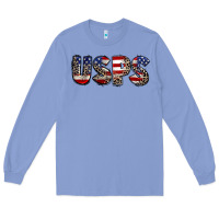 Colony Blue usps 4th of july Long Sleeve Tee - CowGirlArtShop