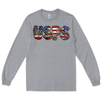 Heather Grey usps 4th of july Long Sleeve Tee - CowGirlArtShop