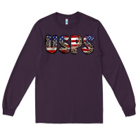 Plum usps 4th of july Long Sleeve Tee - CowGirlArtShop