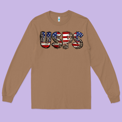 Usps 4th Of July Long Sleeve Tee Designed By Cowgirlartshop