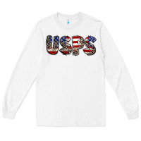White usps 4th of july Long Sleeve Tee - CowGirlArtShop
