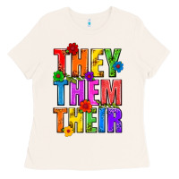 Bone They Them Their Pride LGBTQ Ladies Tee - BundleAndBundleShop