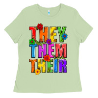 Matcha They Them Their Pride LGBTQ Ladies Tee - BundleAndBundleShop
