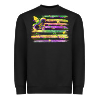 Black mardi gras flag Heavyweight Sweatshirt - FaDigitalArtStudio