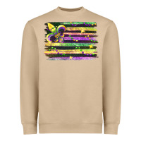 Mushroom mardi gras flag Heavyweight Sweatshirt - FaDigitalArtStudio