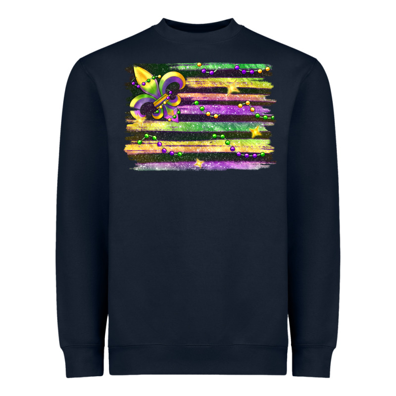 Mardi Gras Flag Heavyweight Sweatshirt by FaDigitalArtStudio | Teevron