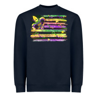 Navy mardi gras flag Heavyweight Sweatshirt - FaDigitalArtStudio