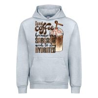 Heather Grey iced coffee because my sarcasm needs to stay hydrated Urban Hoodie - BarkalooDesign
