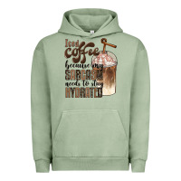 Pigment Oil Green iced coffee because my sarcasm needs to stay hydrated Urban Hoodie - BarkalooDesign