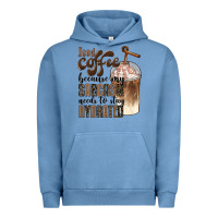 Pigment Pebble Blue iced coffee because my sarcasm needs to stay hydrated Urban Hoodie - BarkalooDesign