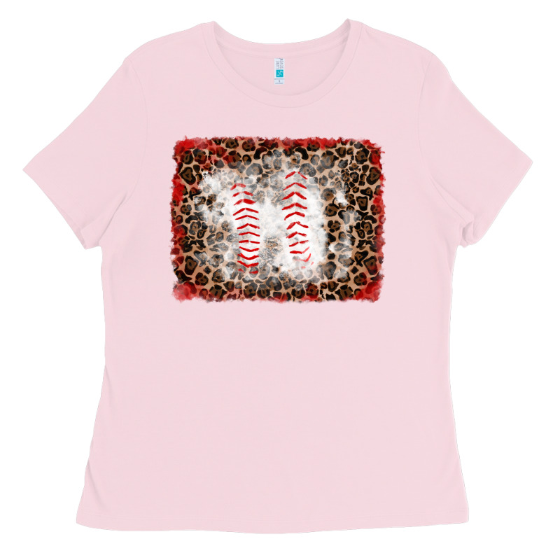 Baseball Leopard Background Ladies Tee by RanaPortraitStore | Teevron