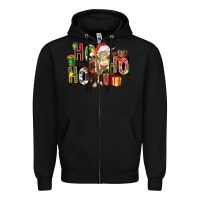 Black ho ho ho heifer Zipper Hoodie - FaDigitalArtStudio