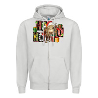 Dove Grey ho ho ho heifer Zipper Hoodie - FaDigitalArtStudio