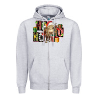Heather Grey ho ho ho heifer Zipper Hoodie - FaDigitalArtStudio