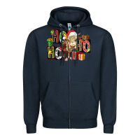 Navy ho ho ho heifer Zipper Hoodie - FaDigitalArtStudio
