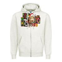 Oatmeal Heather ho ho ho heifer Zipper Hoodie - FaDigitalArtStudio