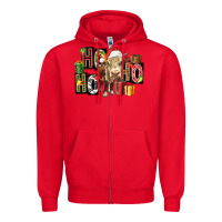 Red ho ho ho heifer Zipper Hoodie - FaDigitalArtStudio