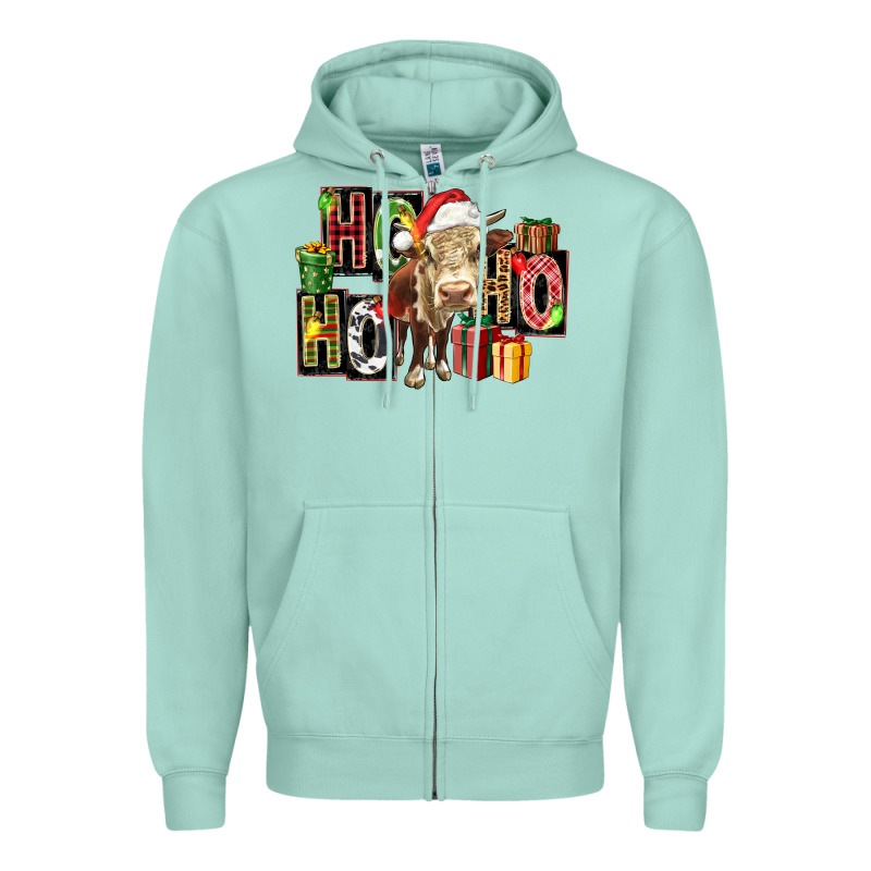 Ho Ho Ho Heifer Zipper Hoodie by FaDigitalArtStudio | Teevron