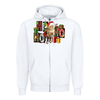 White ho ho ho heifer Zipper Hoodie - FaDigitalArtStudio