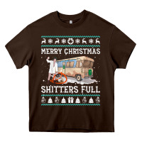 Chocolate Brown merry christmas shitters full Heavy Core Tee - tuanDangUi