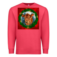 Cardinal christmas red angus calf head Premium Sweatshirt - LillyAllenDesigns