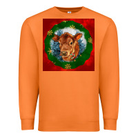 Carrot christmas red angus calf head Premium Sweatshirt - LillyAllenDesigns