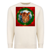 Sandshell christmas red angus calf head Premium Sweatshirt - LillyAllenDesigns