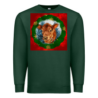 Sports Green christmas red angus calf head Premium Sweatshirt - LillyAllenDesigns