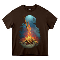 Chocolate Brown Limited Edition Dark Souls Heavy Core Tee - tuanDangUi
