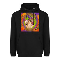 Black Halloween Pomeranian Dog Heavyweight Hoodie - LillyAllenDesigns